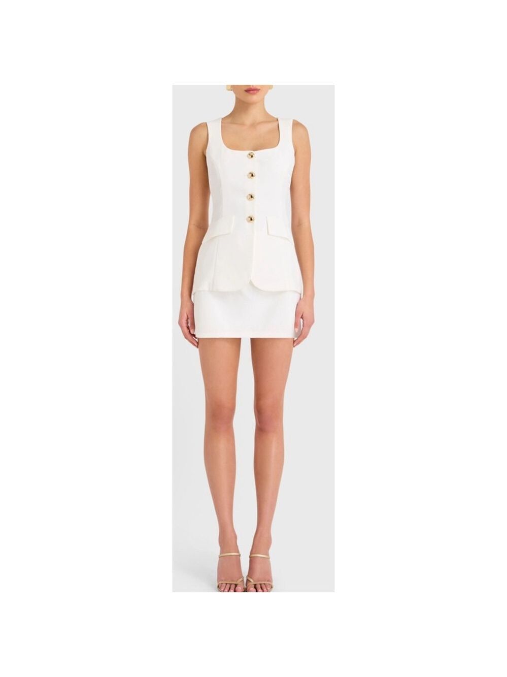 NWT Amanda Uprichard White Kya Romper Size S - Picture 5 of 5